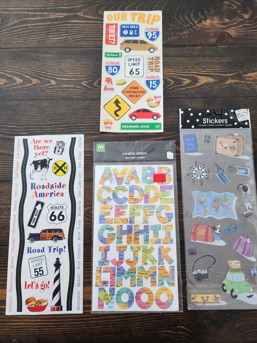 Stickers Lot - MAMBI +Travel Explore Roap Trip Retired VINTAGE Scrapbook NEW#21
